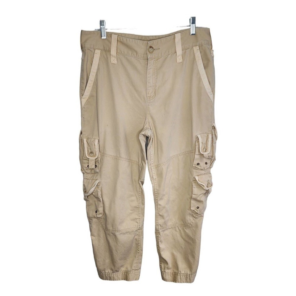 Ralph Lauren Jeans Utility Cargo Pants Baggy Streetwear Mom Khaki Size 12